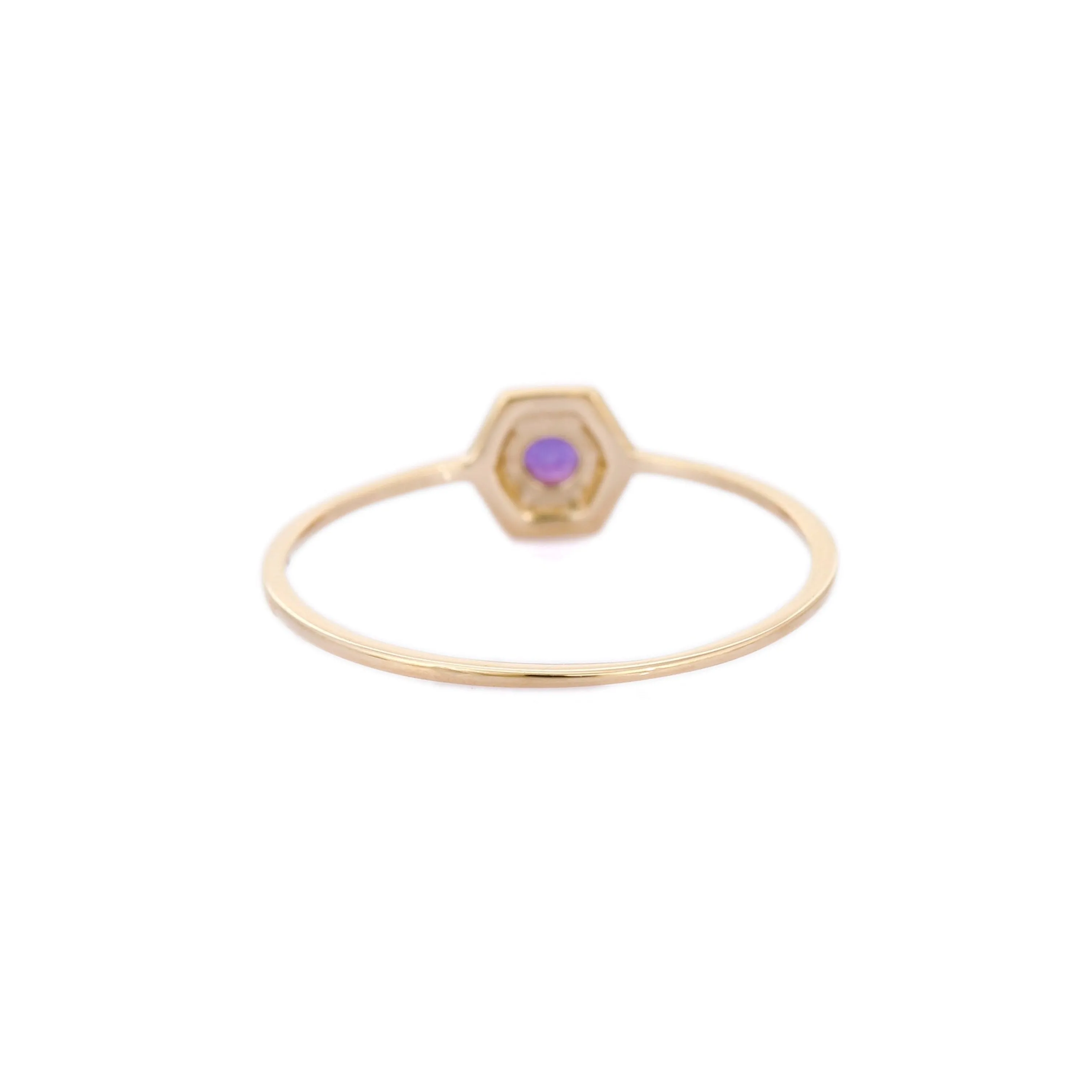 14K Gold Amethyst Ring