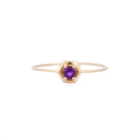 14K Gold Amethyst Ring