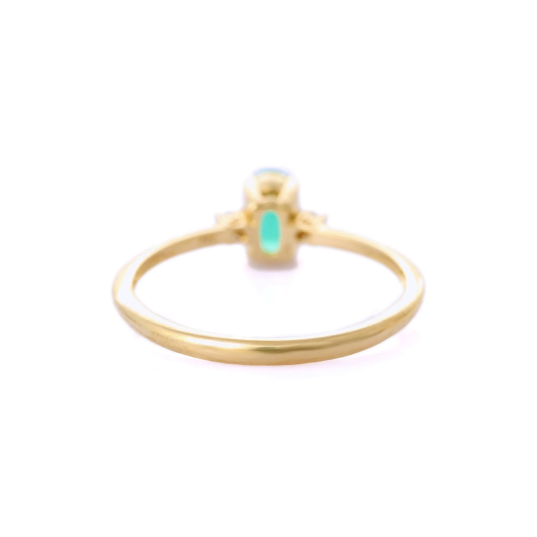 14K Yellow Gold Emerald Ring