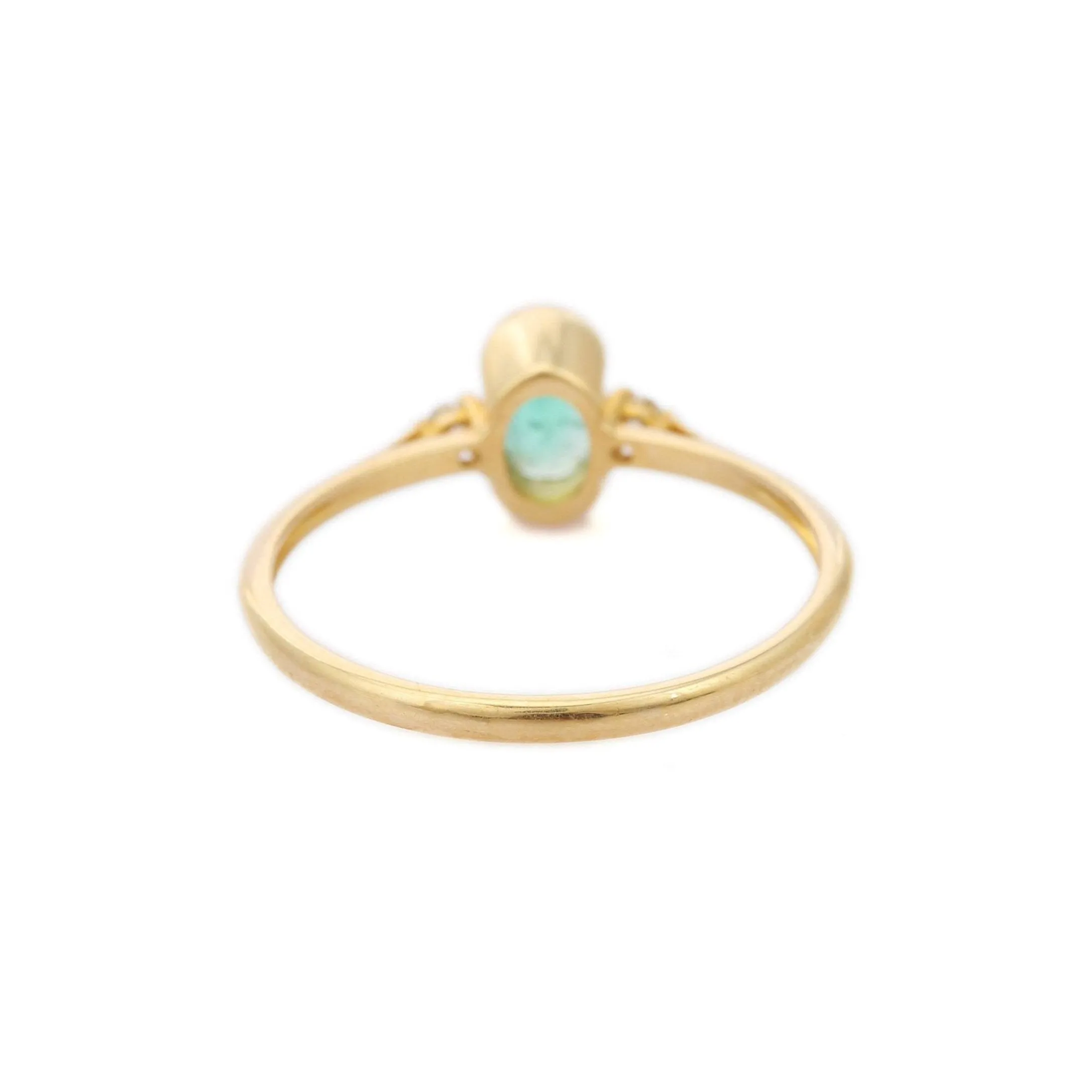 14K Yellow Gold Emerald Ring