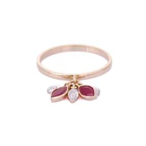 14K Yellow Gold Ruby Ring