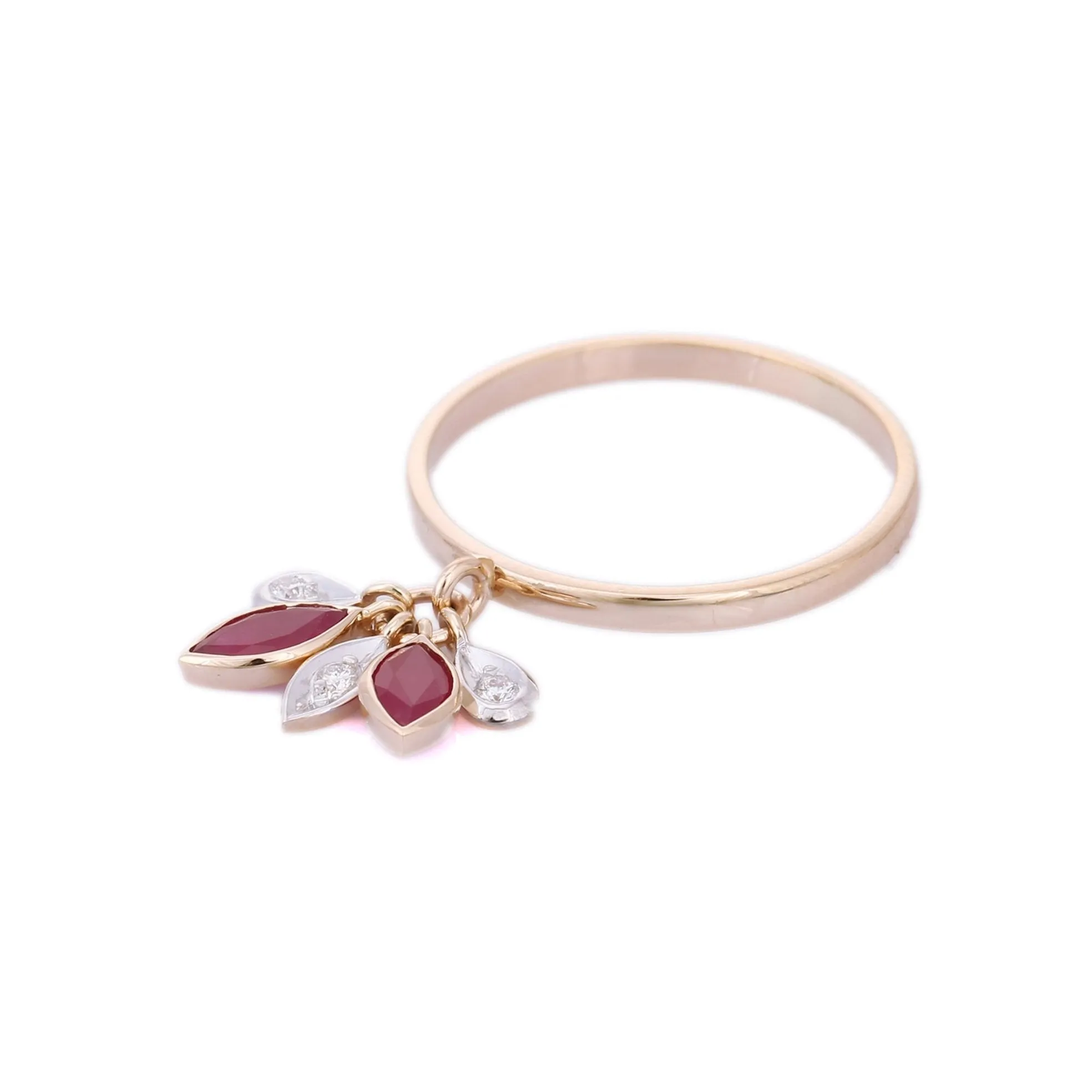 14K Yellow Gold Ruby Ring