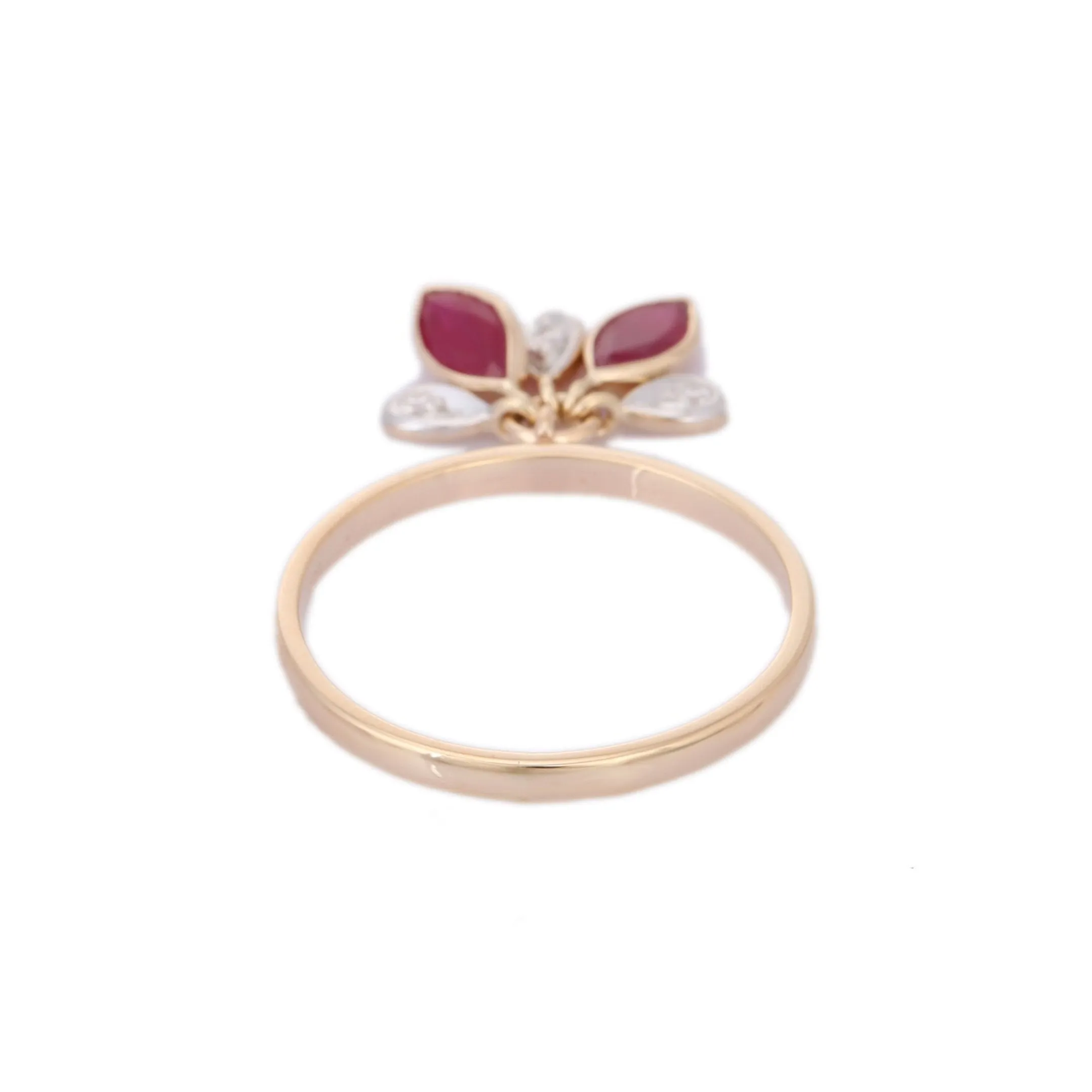 14K Yellow Gold Ruby Ring