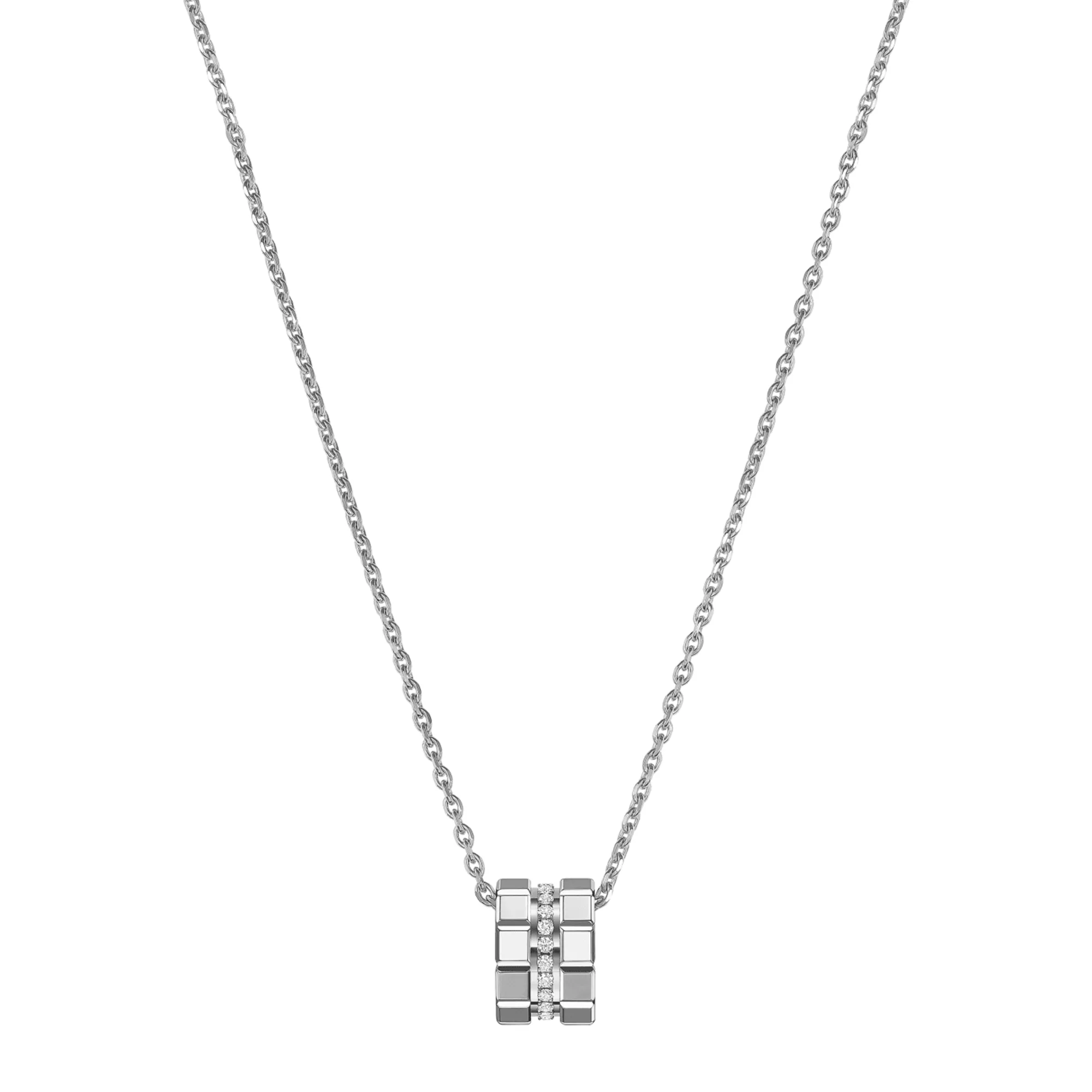 18ct White gold Chopard Ice Cube Mini Diamond Set Pendent