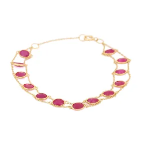 18K Natural Ruby Bracelet