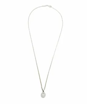 18K White Gold Chopard Happy Diamond Oval Pendant, .21 Ctw. ABC0707