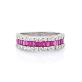 18K White Gold Ruby Ring