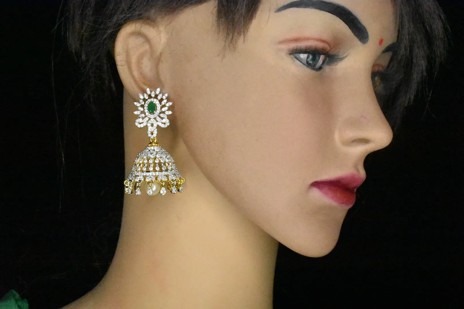 4 in 1 detachable diamond jhumkas