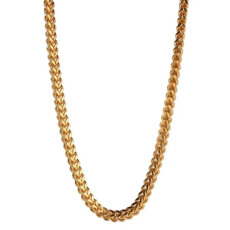 5mm 18K Gold Finish Franco Box Chain