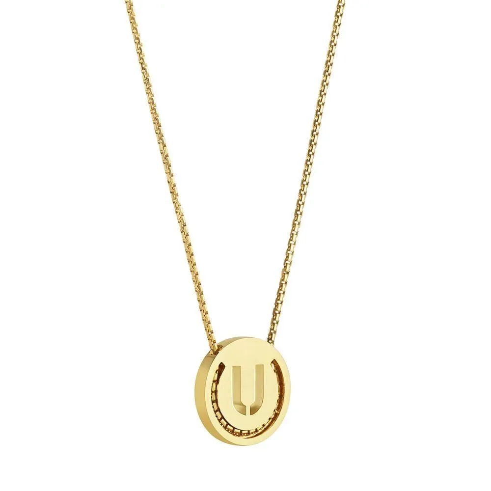 ABC's - U 18K Gold Plated Necklace