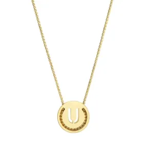 ABC's - U 18K Gold Plated Necklace