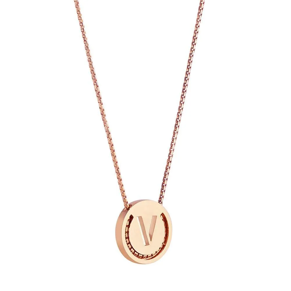 ABC's - V 18K Gold Plated Necklace