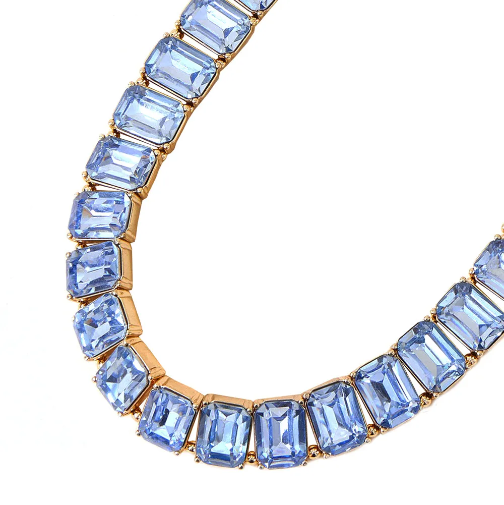 Accessorize London Women's Blue Statement Gem Necklace