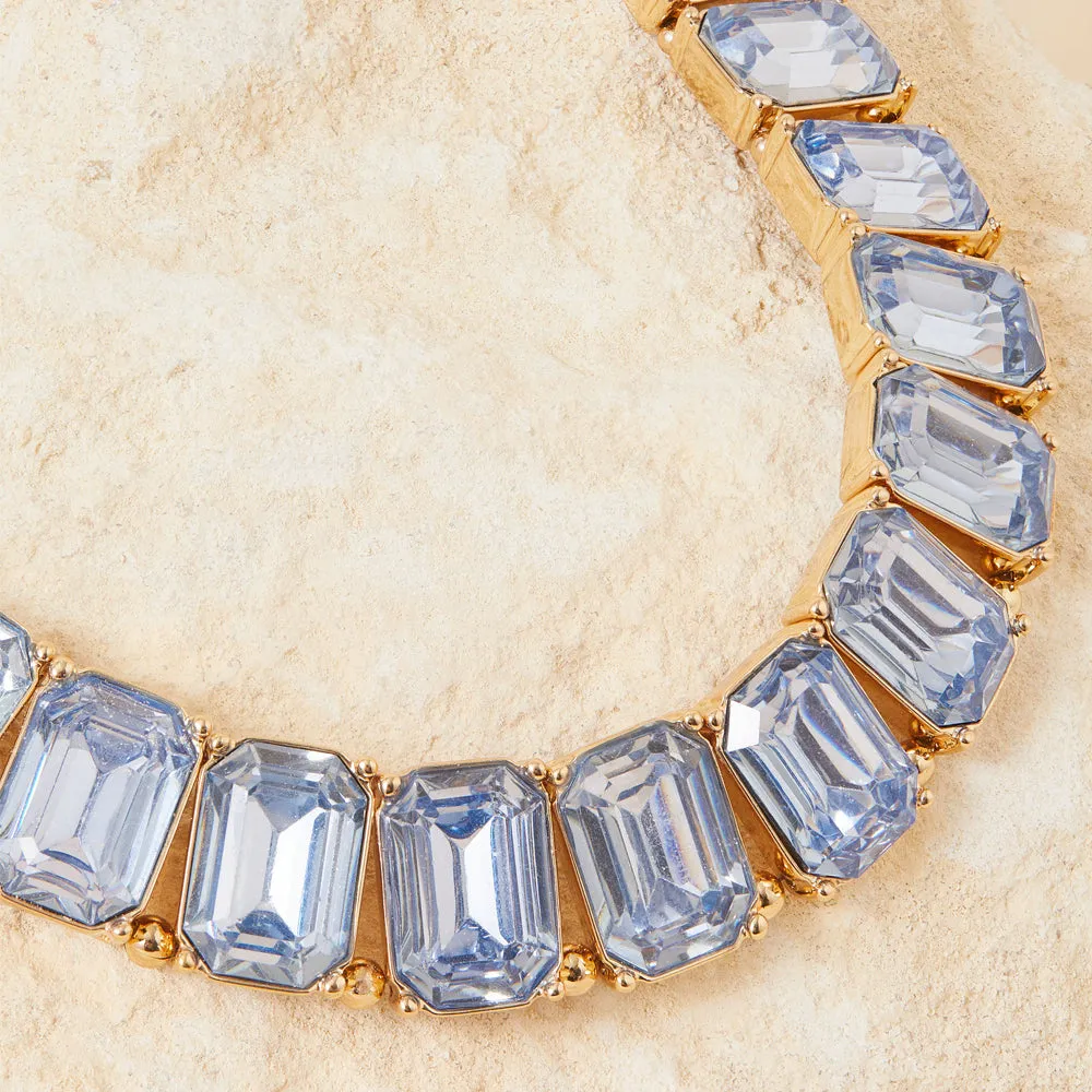 Accessorize London Women's Blue Statement Gem Necklace