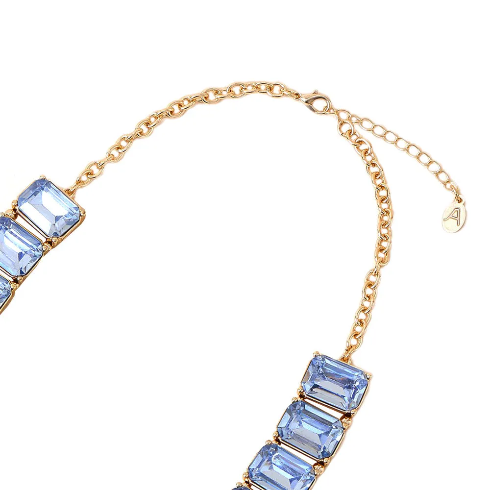 Accessorize London Women's Blue Statement Gem Necklace