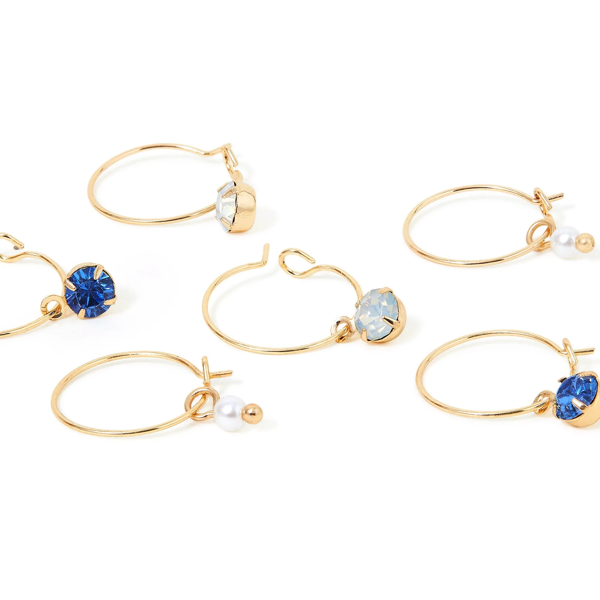 Accessorize London Women's Gem Hoop Earrings Set Of Three