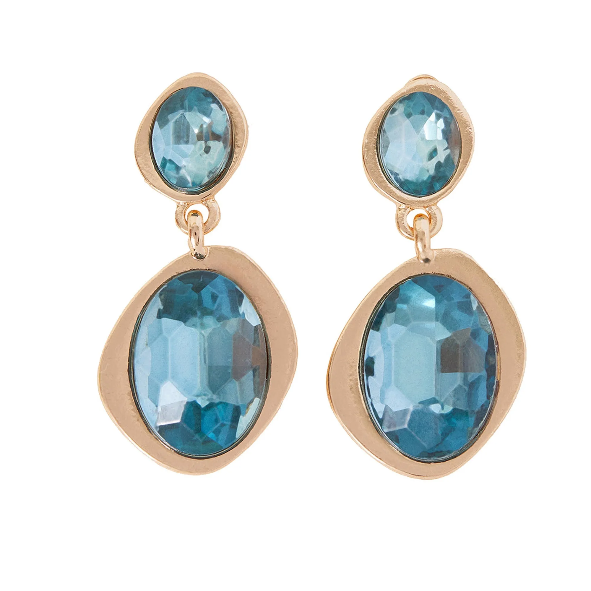 Accessorize London Women's Irregular Gem Drop Earrings