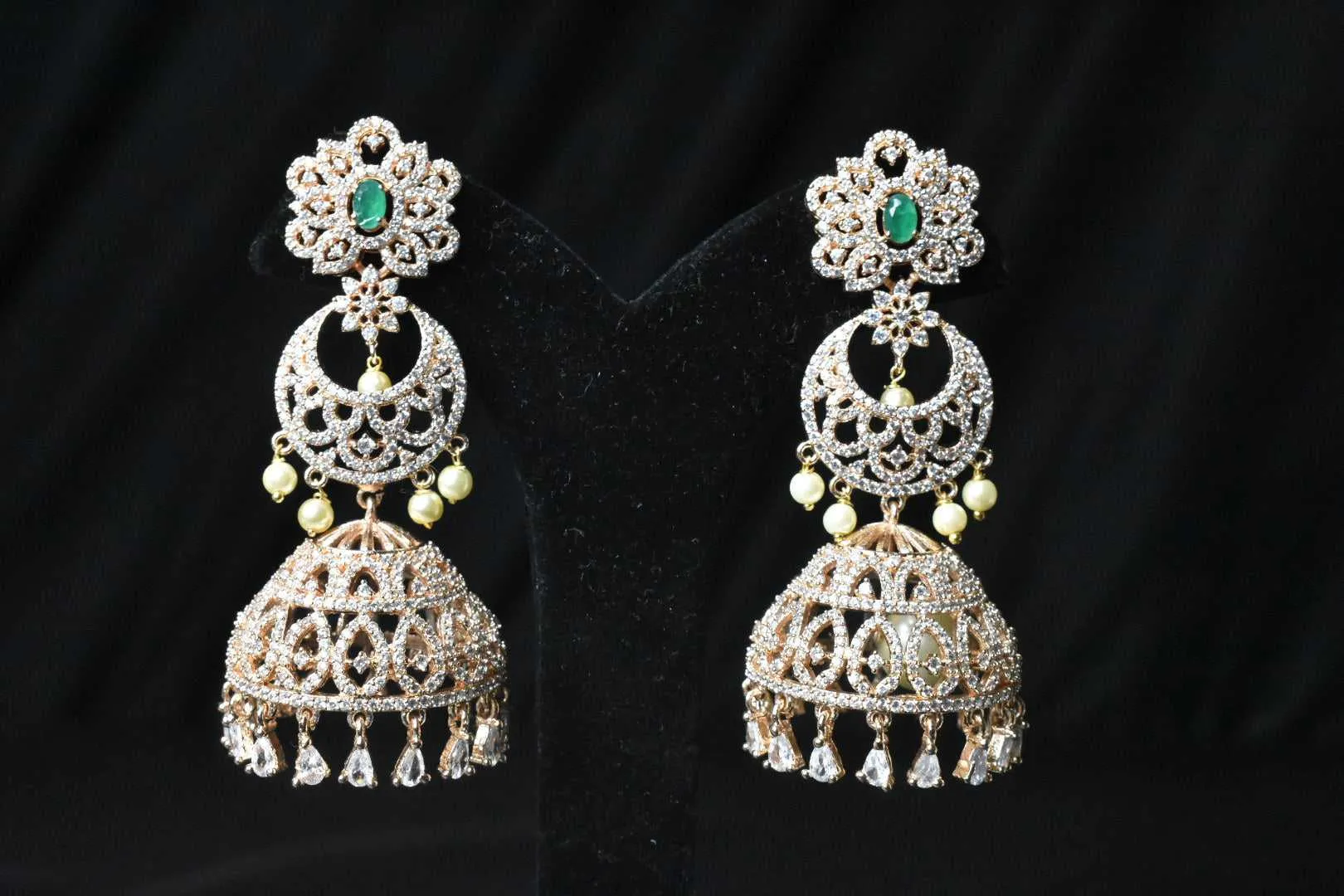 American Diamonds Jhumka