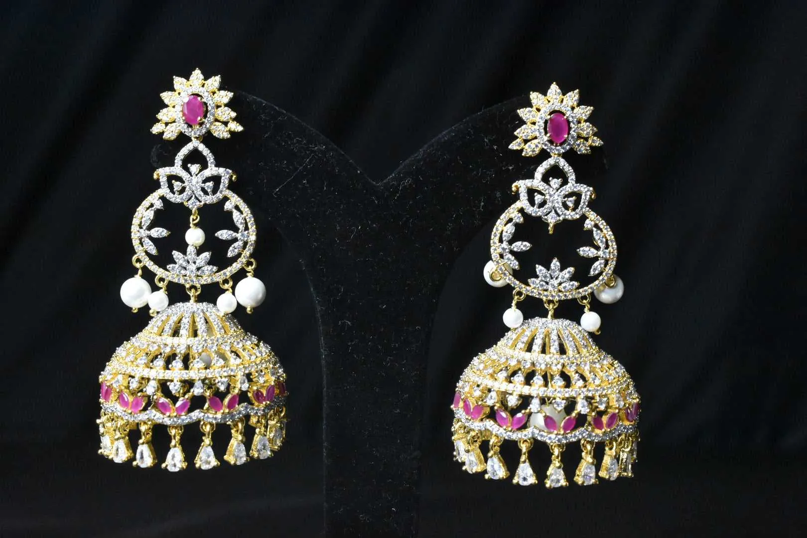 American Diamonds Jhumka