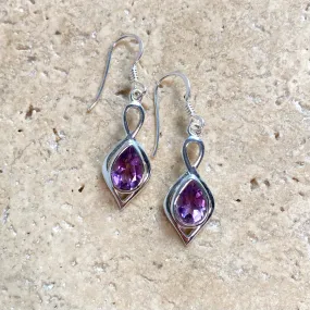 Amethyst Teardrop Earrings - Ciara