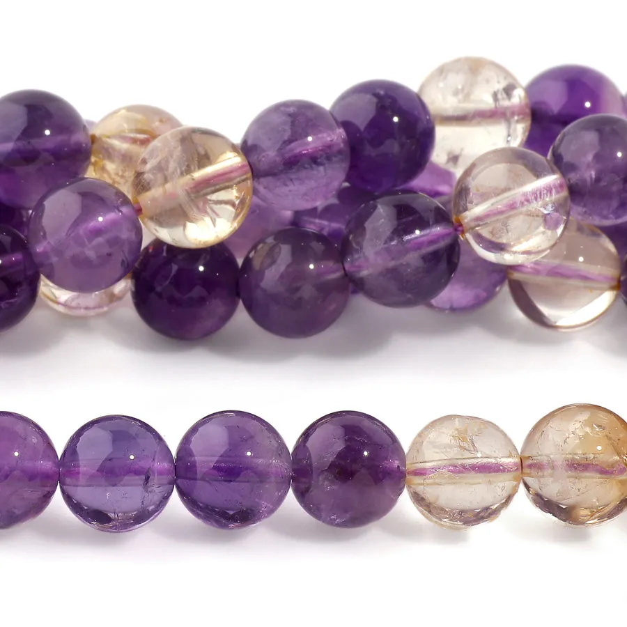 Ametrine 8mm Round A Grade - 15-16 Inch