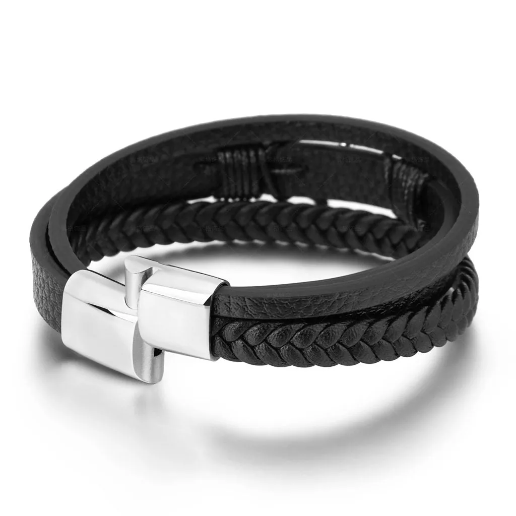 Anchor Multilayer Leather Bracelet