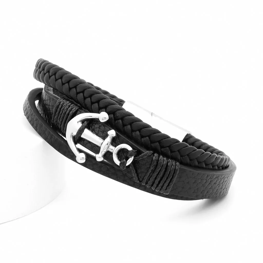 Anchor Multilayer Leather Bracelet