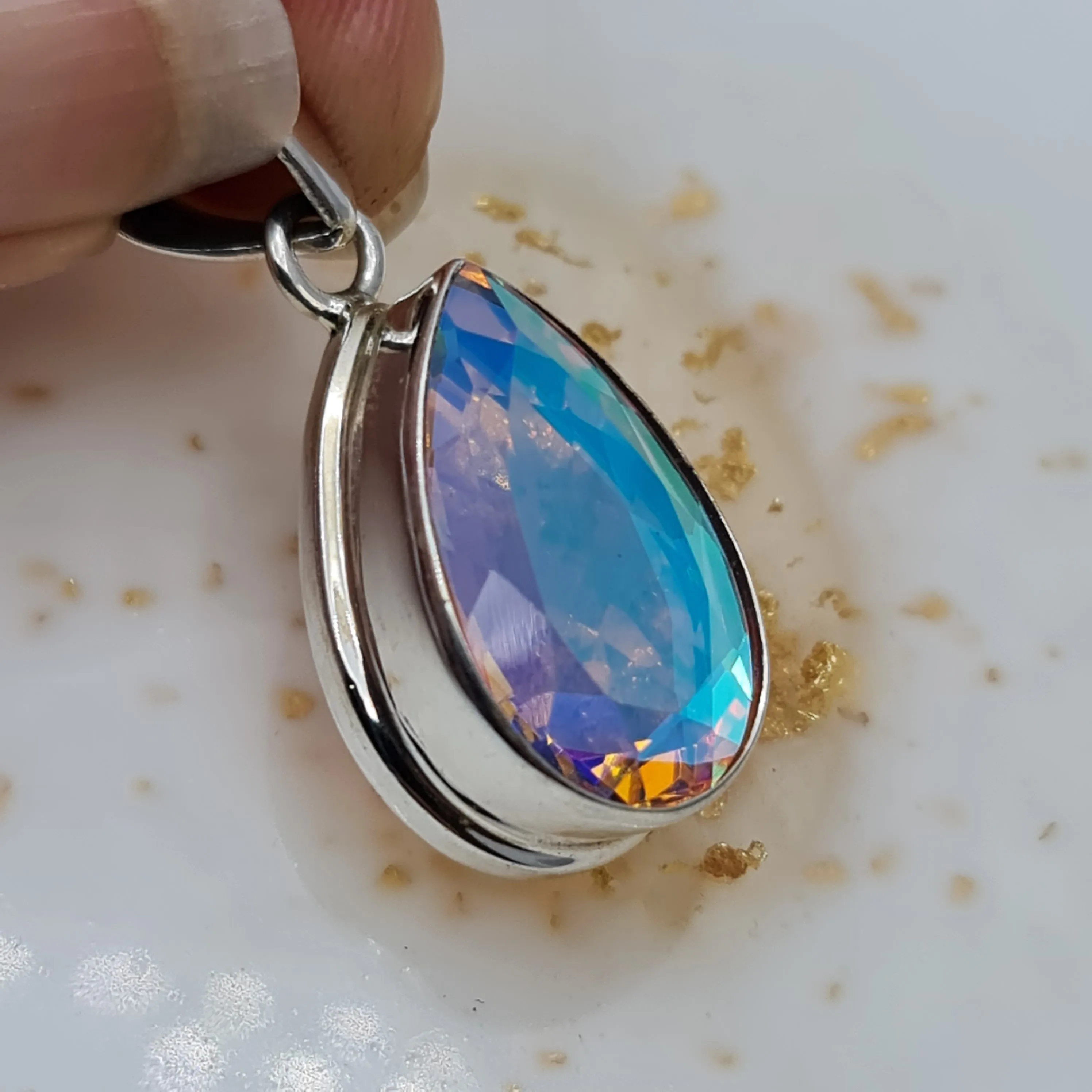 Angel Aura Quartz pendant