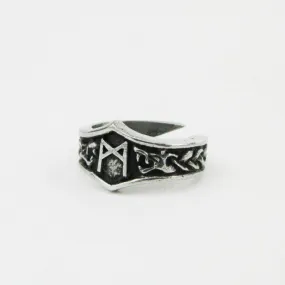 Asgard Mannaz Letter M Rune Ring - Adjustable