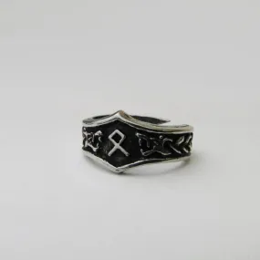 Asgard Othila Letter O Rune Ring - Adjustable