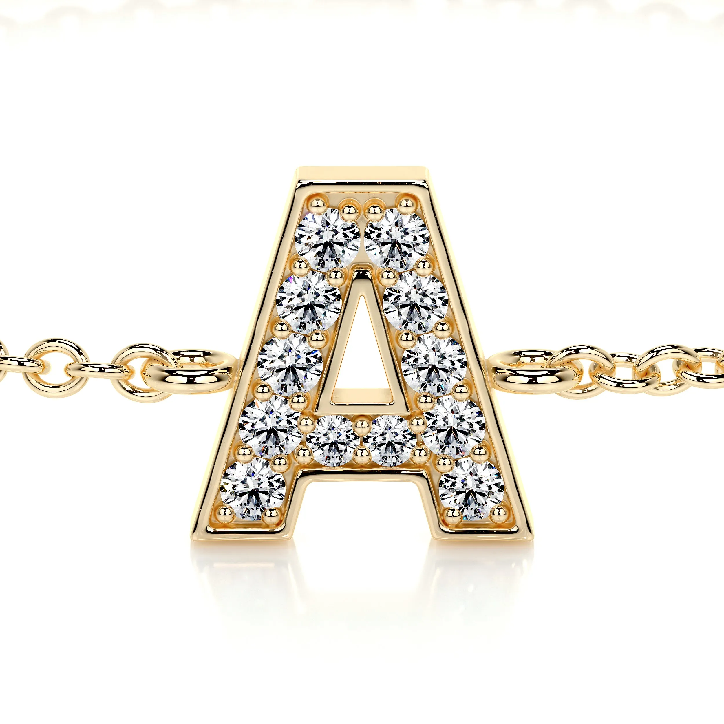 Bridget Letter Lab Grown Diamonds Bracelet   (0.30 Carat) -18K Yellow Gold