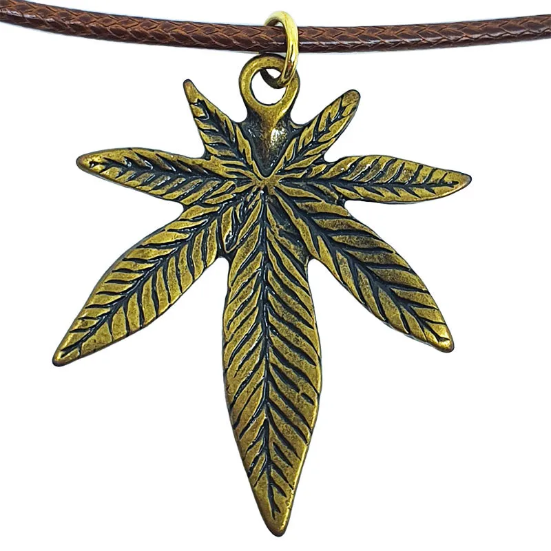 Bronze leaf pendant