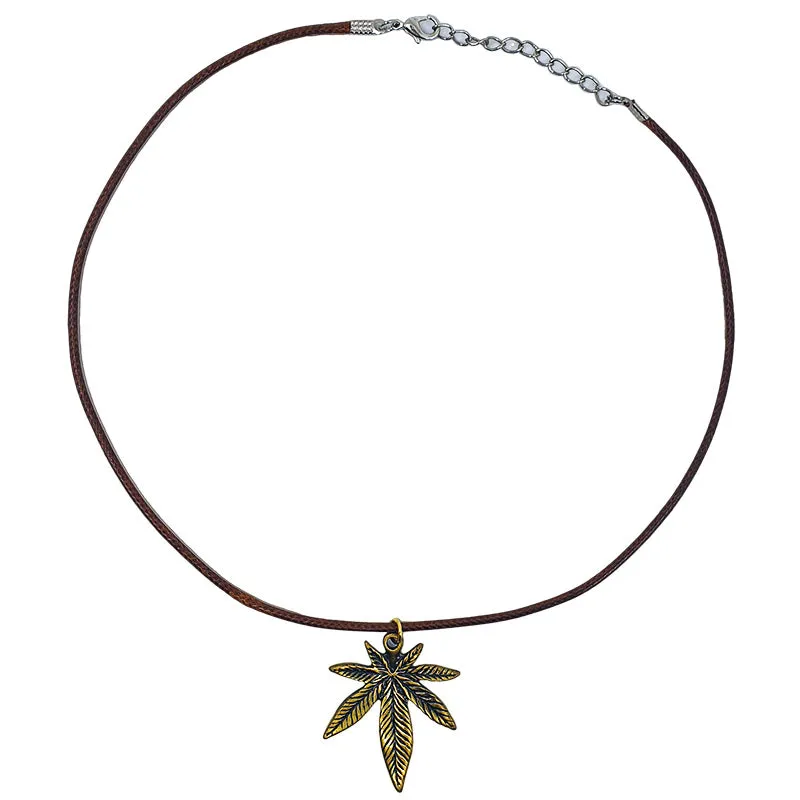 Bronze leaf pendant