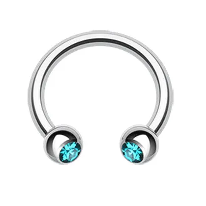 Classic Gem Circular Barbell Body Jewellery