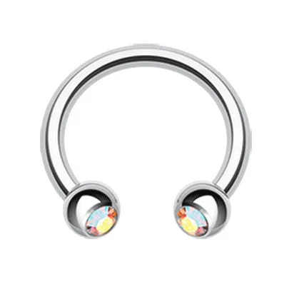 Classic Gem Circular Barbell Body Jewellery