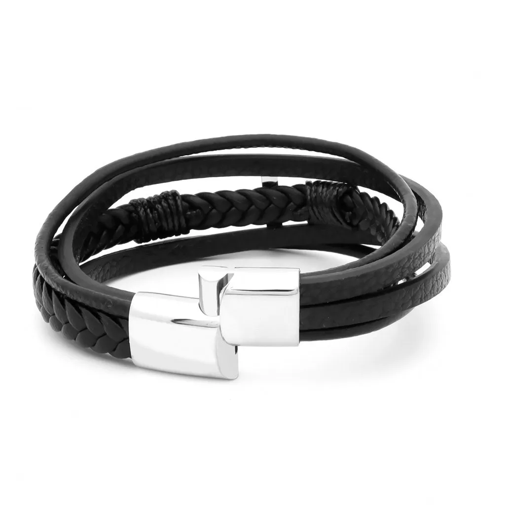 Cross Multilayer Leather Bracelet