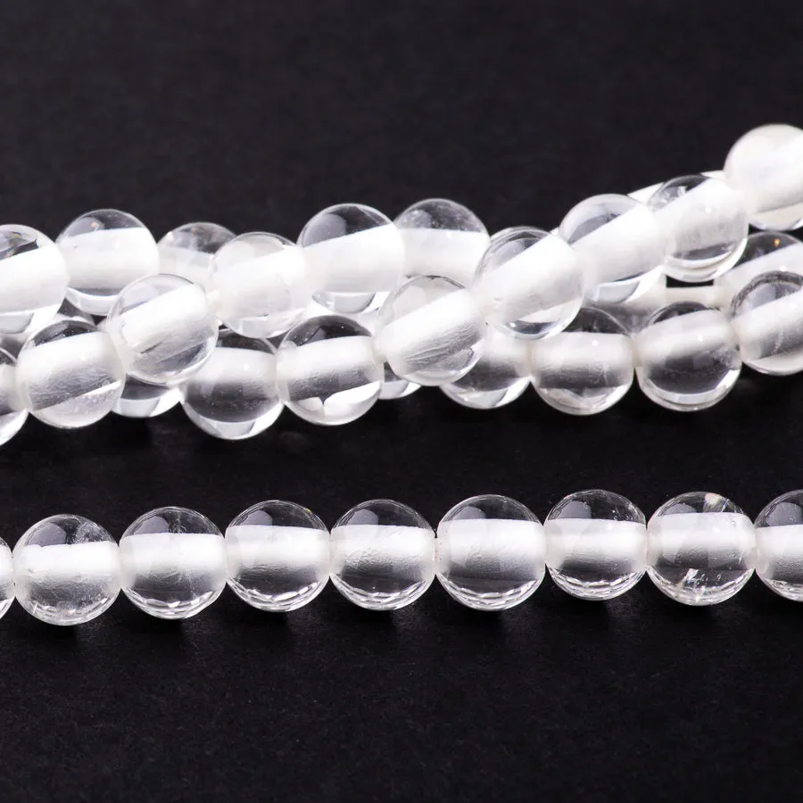 Crystal Quartz 8mm Round - Large Hole Beads