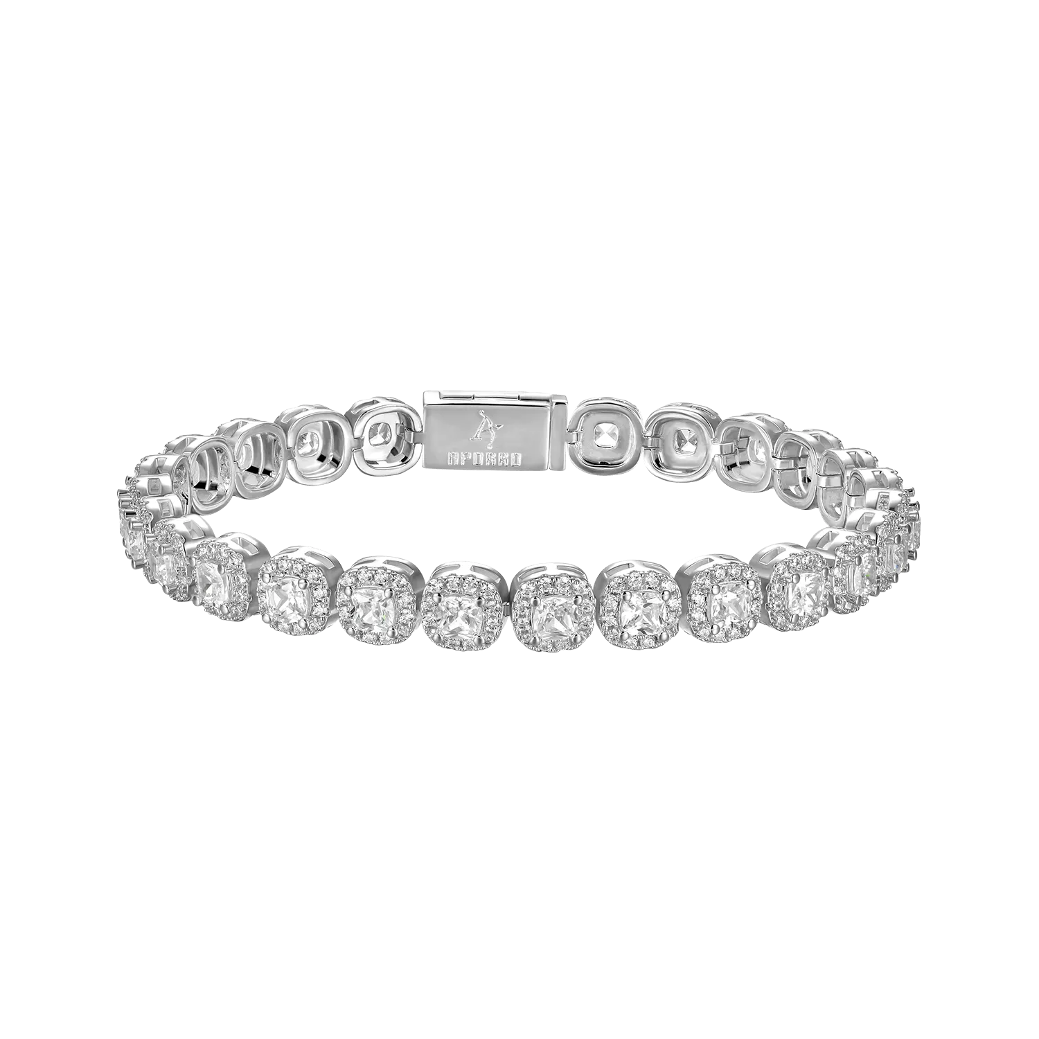 Cushion-Cut Clustered Tennis Bracelet - 7mm