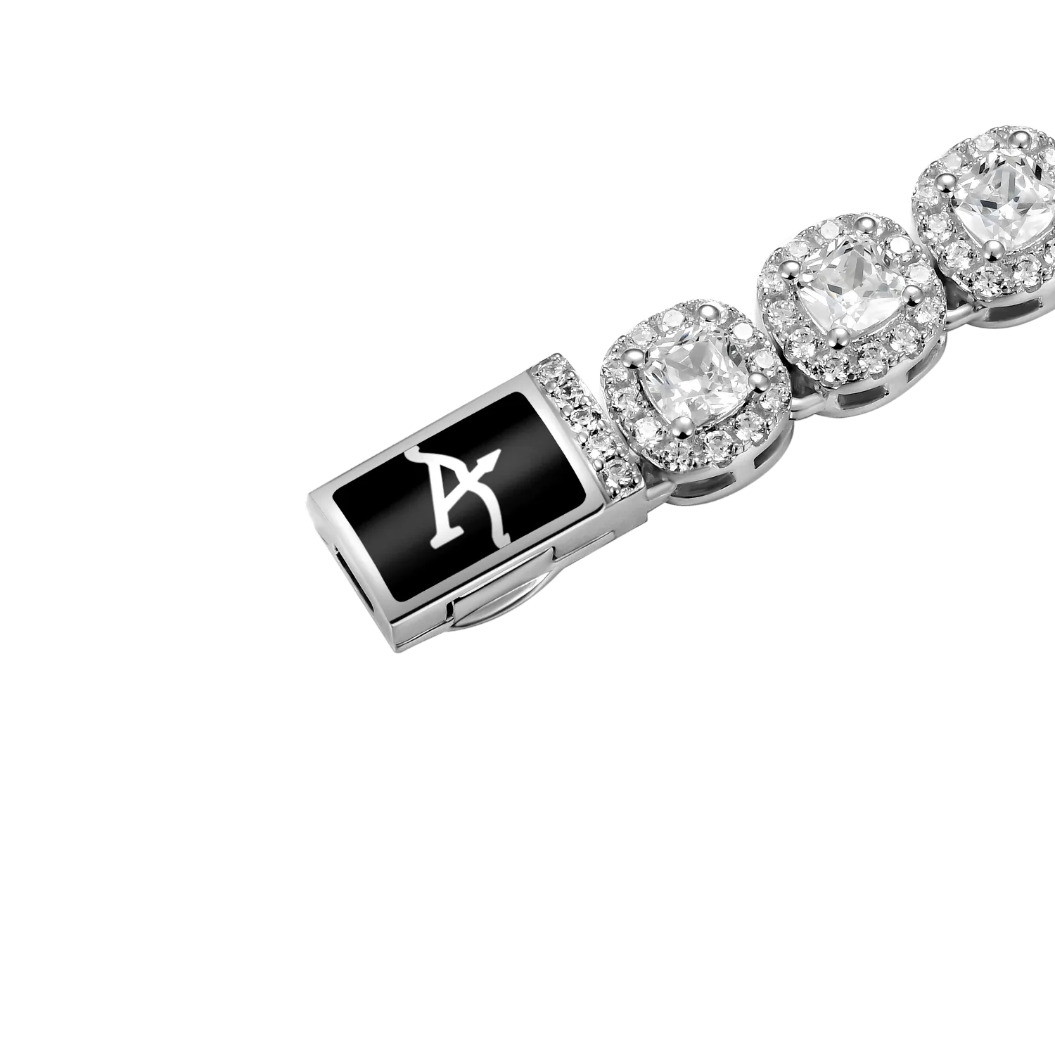 Cushion-Cut Clustered Tennis Bracelet - 7mm