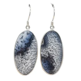 Dendritic Agate stone drop earrings