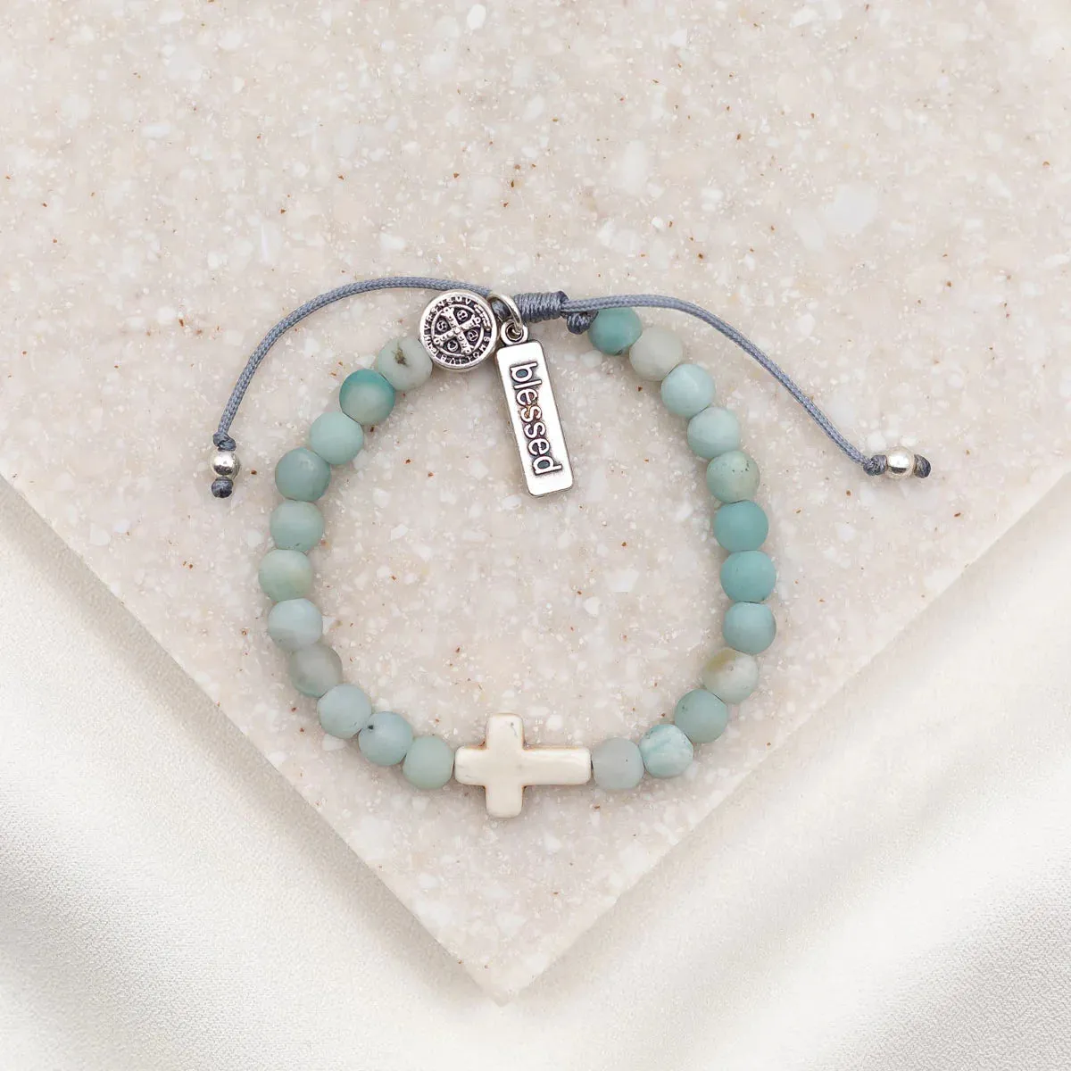 Divine Grace Cross Bracelet Silver