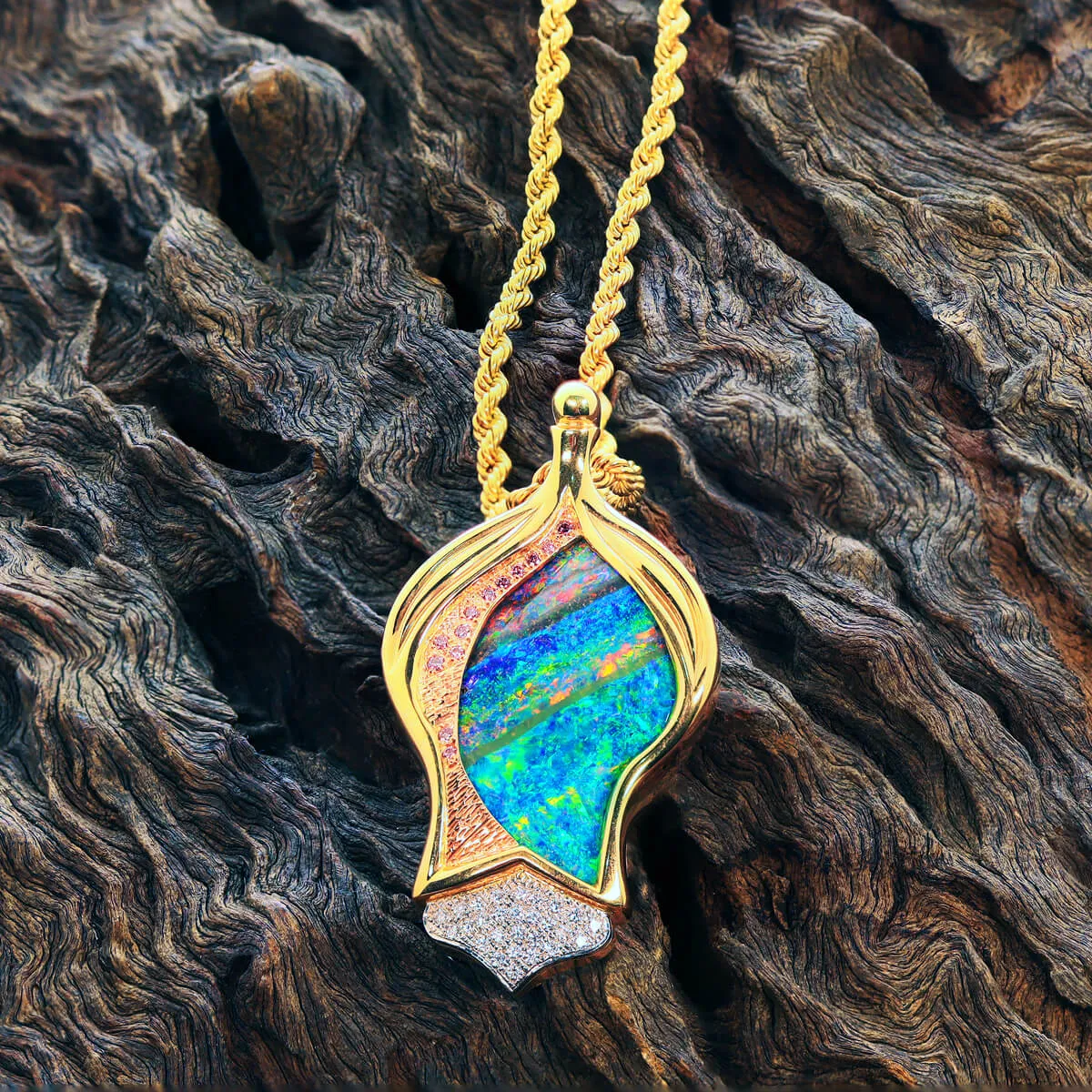 'Emblem of the Outback' Boulder Opal Necklace