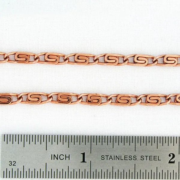 Fine Copper Celtic Scroll Chain By The Foot FCC61 Solid Copper Unfinished Bulk Chain Supplies For Copper Jewelry Making