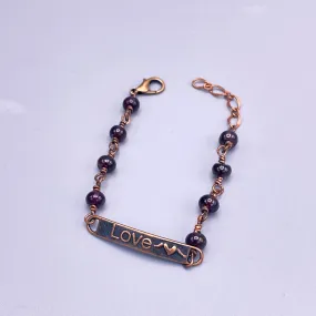 Garnet Love Bracelet