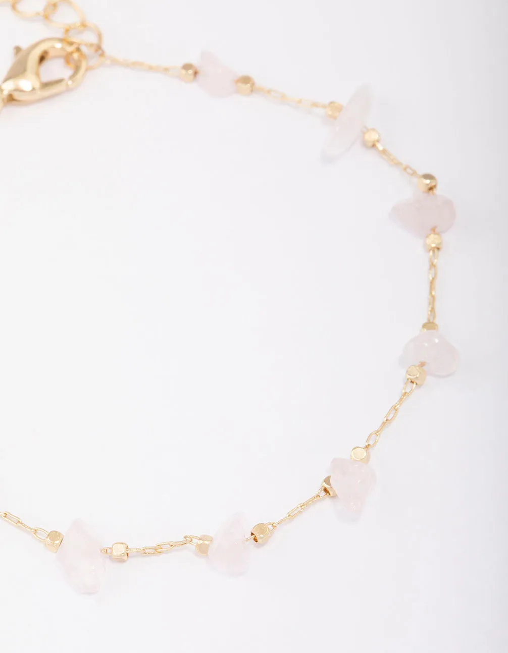 Gold Plated Station Semi-Precious Bracelet