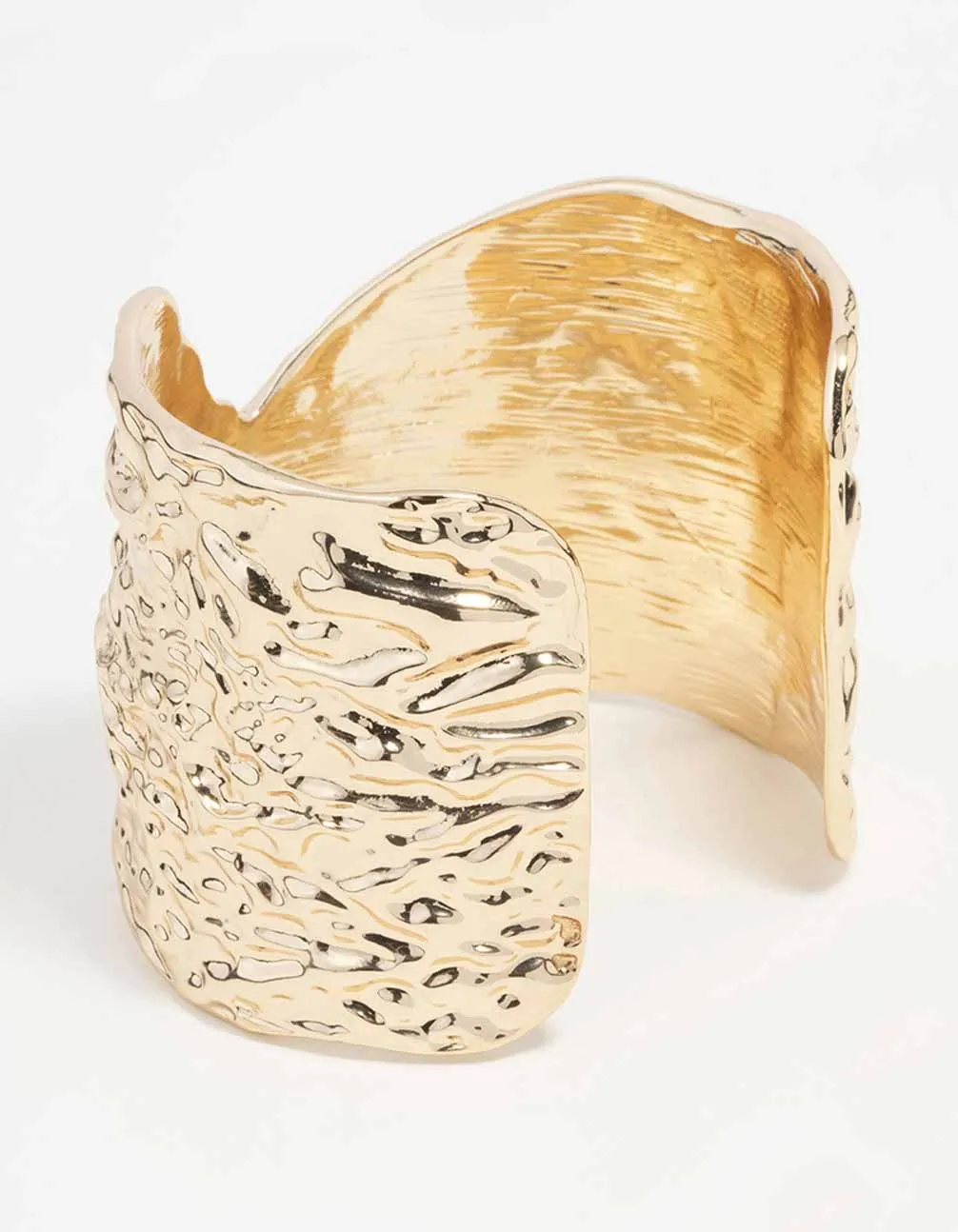 Gold Textured Multi Wrist Cuff