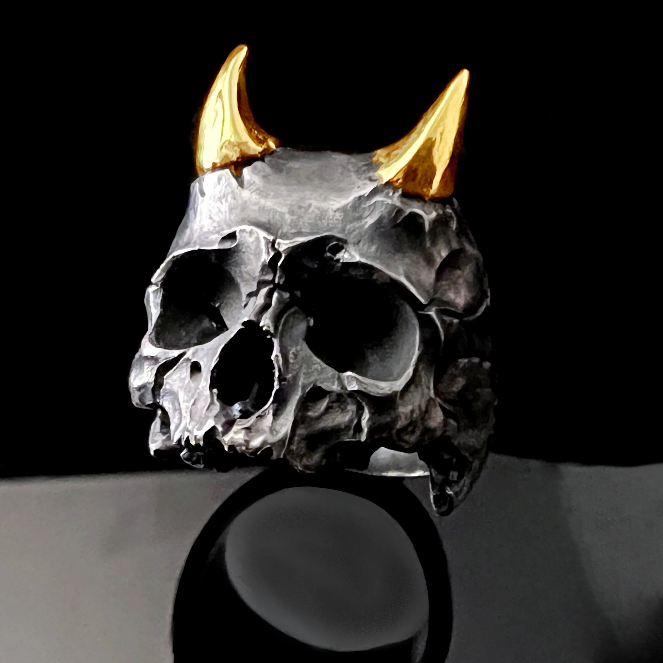 Golden Horns Azazel Ring