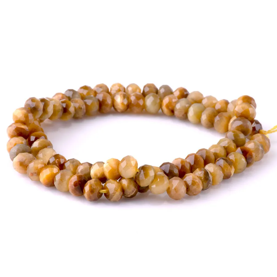 Golden Tiger Eye Faceted 4x6mm Rondelle - 15-16 Inch