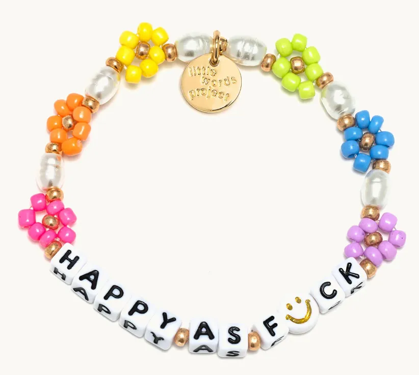 Happy AF Color Beaded Bracelet