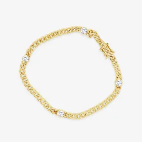 Havana Link 4 Bezel Set Diamond Bracelet